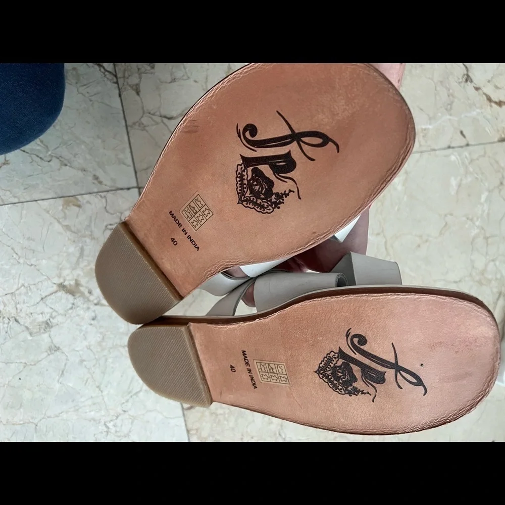 Free People White Del Mar Slide Sandal Sze 40